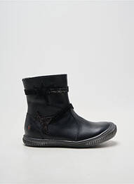 Bottines/boots tissage satiné bout rond noir GBB fille