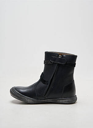 Bottines/boots tissage satiné bout rond noir GBB fille