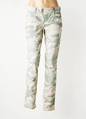Pantalon slim poches vert STREET ONE femme