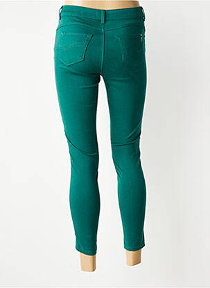 Pantalon 7/8 fermeture zippée sous rabat boutonné vert FRACOMINA femme