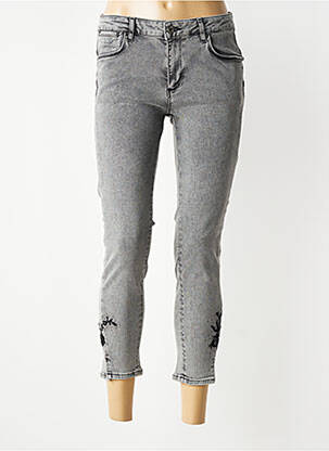 Jeans coupe slim poches gris FRACOMINA femme
