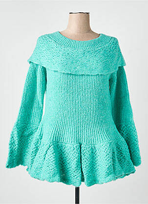 Pull coupe cintrée manches longues bleu RHUM RAISIN femme
