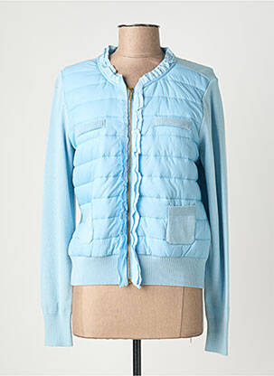 Veste casual col rond bleu FRACOMINA femme