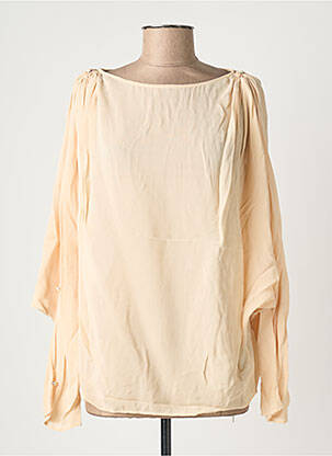 Blouse col rond manches longues beige FRACOMINA femme