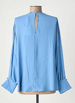 Blouse fermeture boutonnée au dos manches longues bleu FRACOMINA femme