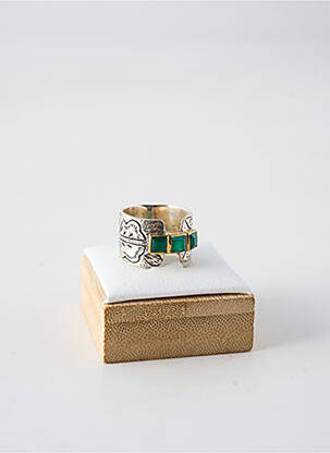 Bague ornement pierre vert CANYON femme