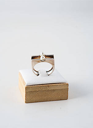Bague ornement pierre blanc CANYON femme