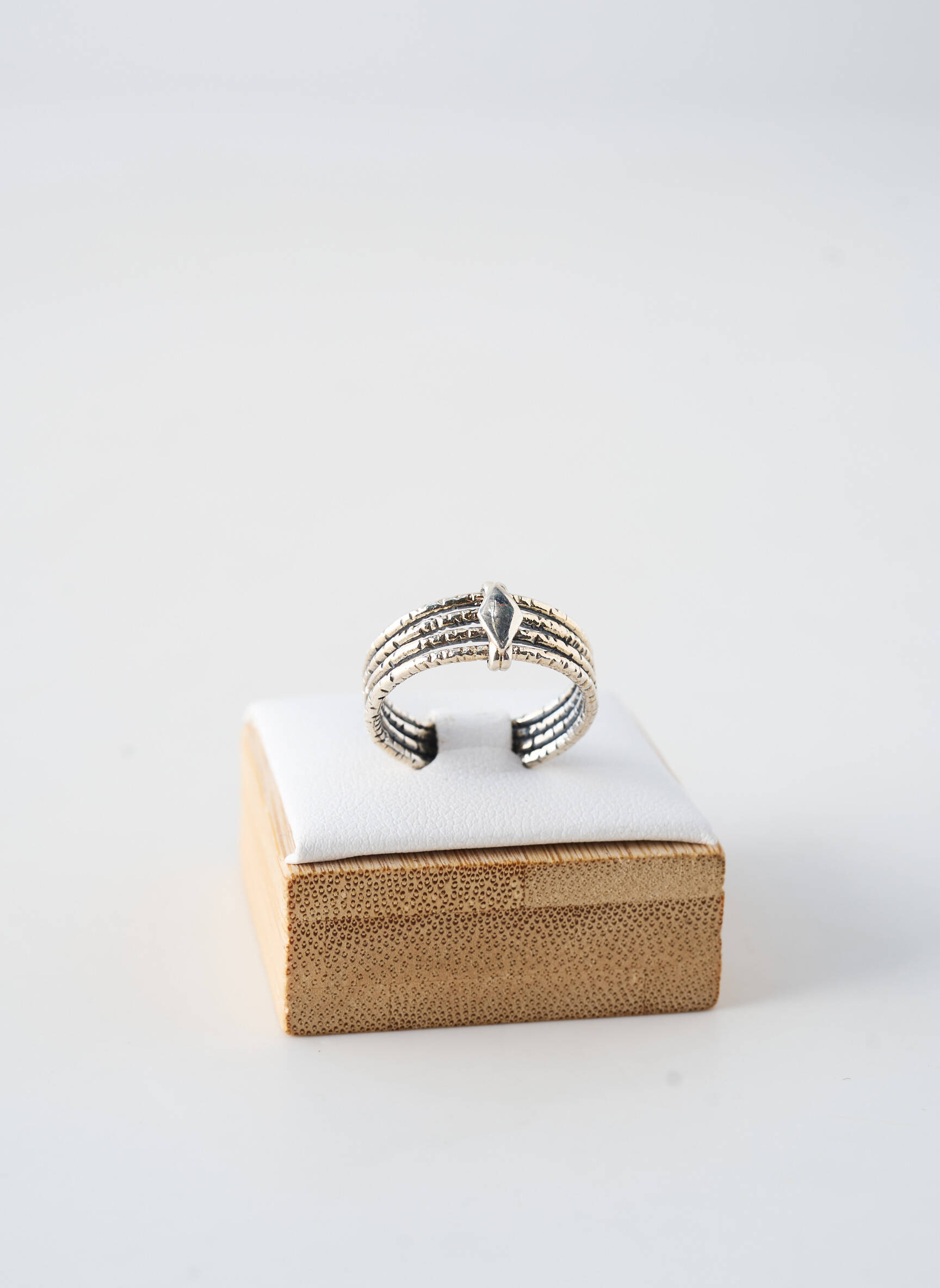 Bague matériaux argent gris CANYON femme