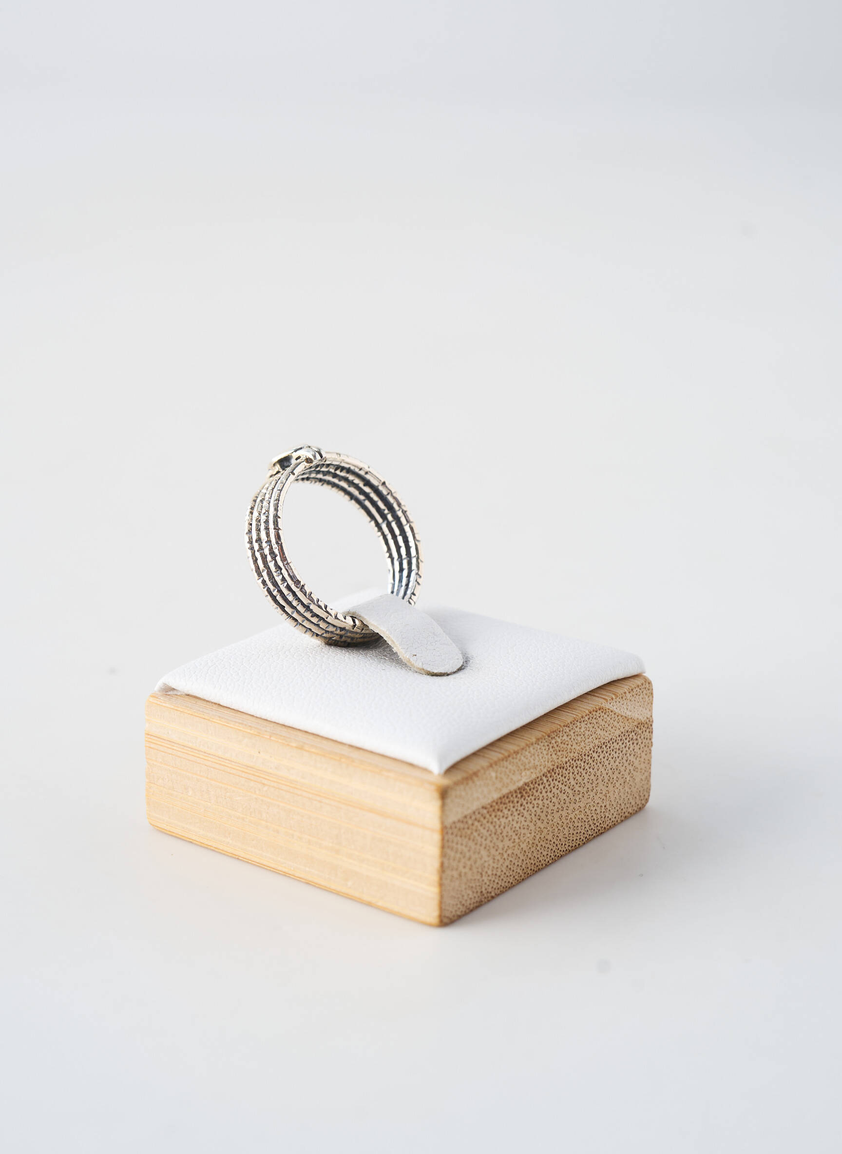 Bague matériaux argent gris CANYON femme