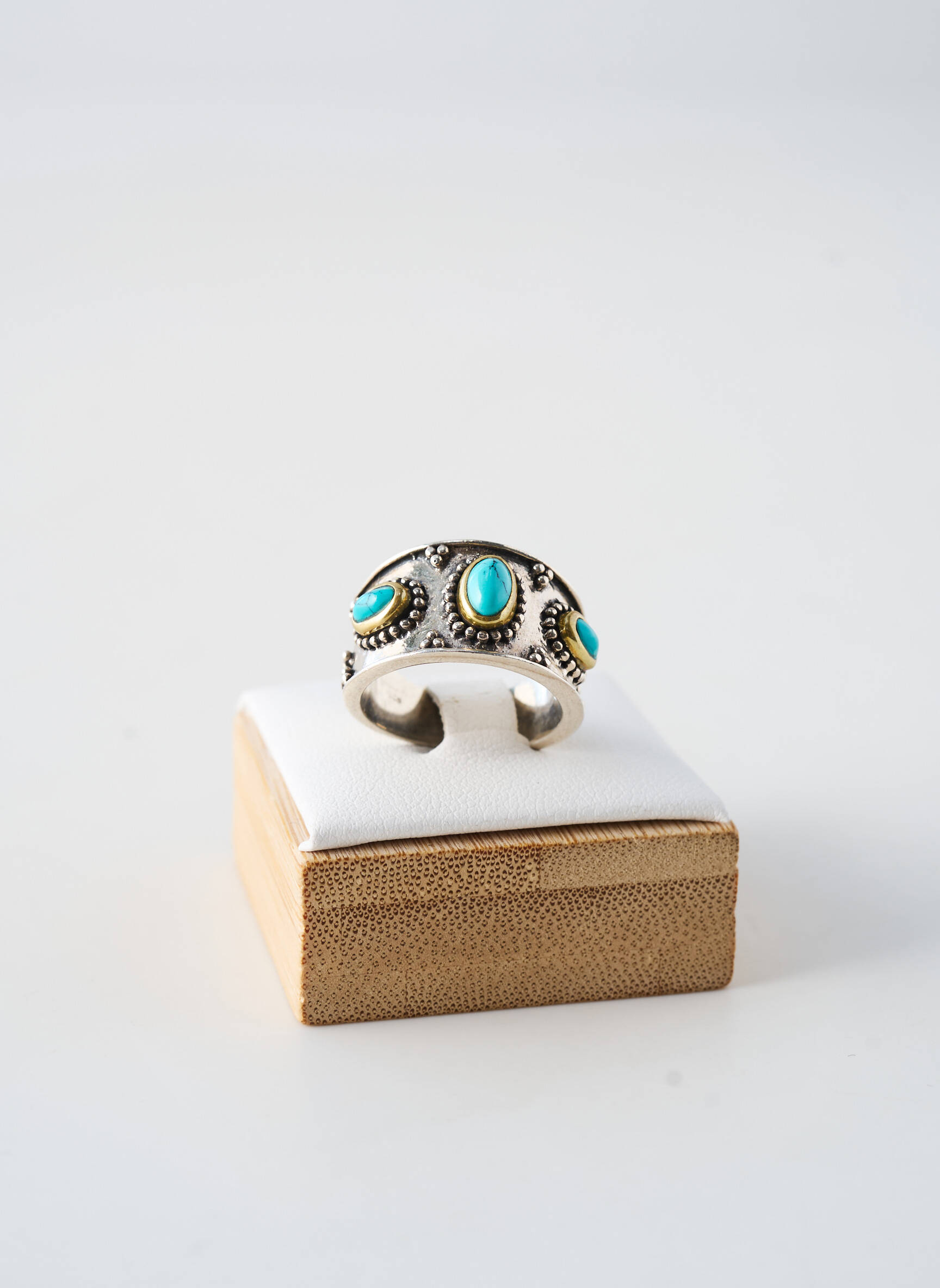 Bague ornement pierre bleu CANYON femme