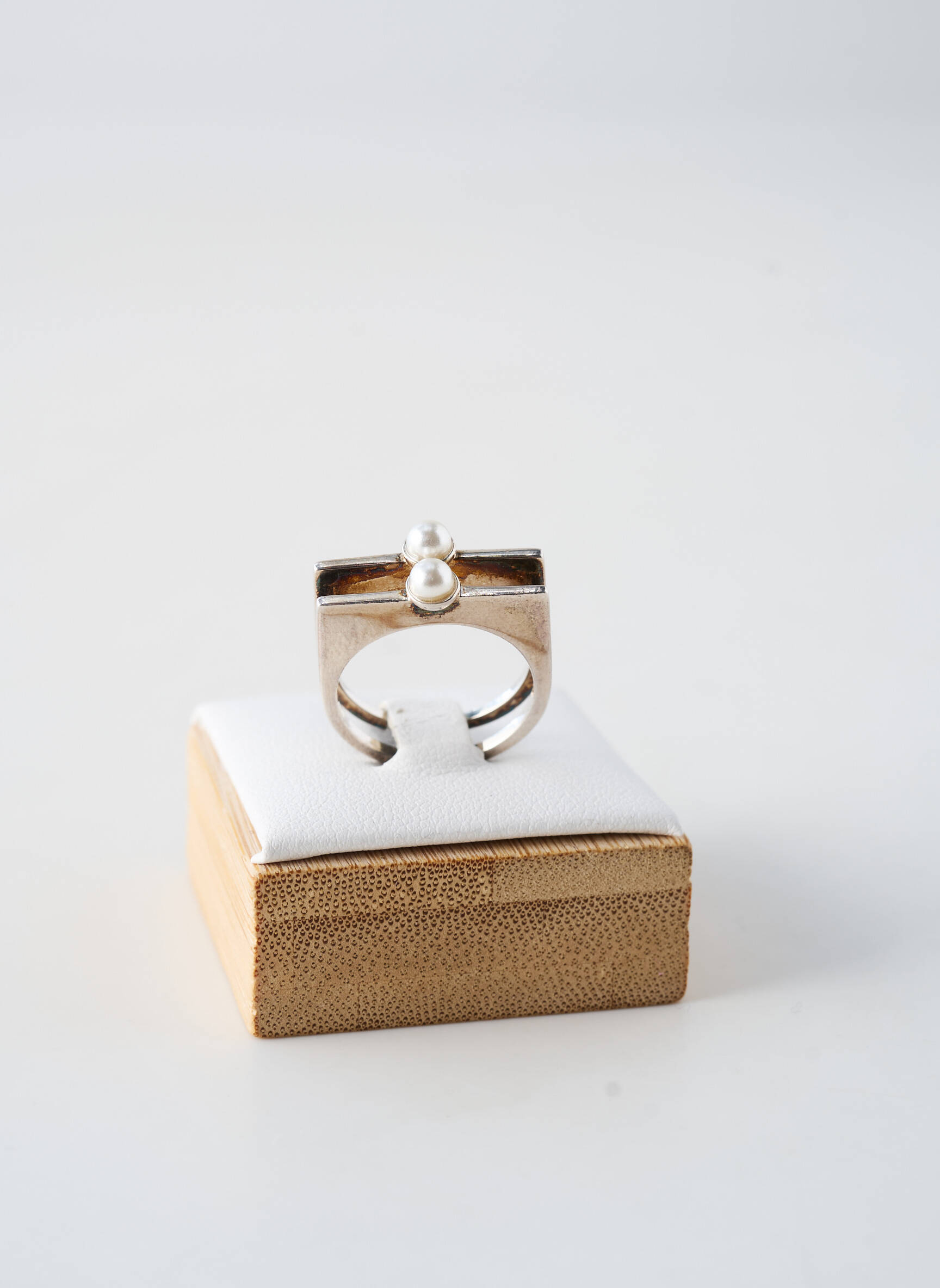Bague ornement pierre blanc CANYON femme