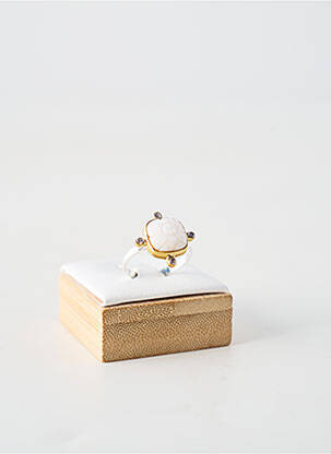 Bague ornement pierre blanc CANYON femme