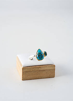 Bague ornement pierre bleu CANYON femme