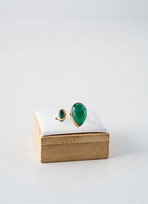 Bague ornement pierre vert CANYON femme