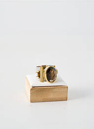 Bague ornement pierre marron fonce CANYON femme