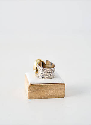 Bague ornement pierre marron fonce CANYON femme