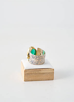 Bague ornement pierre vert CANYON femme