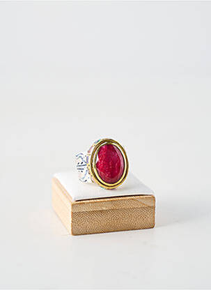 Bague ornement pierre rouge CANYON femme