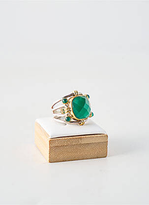 Bague ornement pierre vert CANYON femme