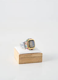 Bague ornement pierre marron CANYON femme