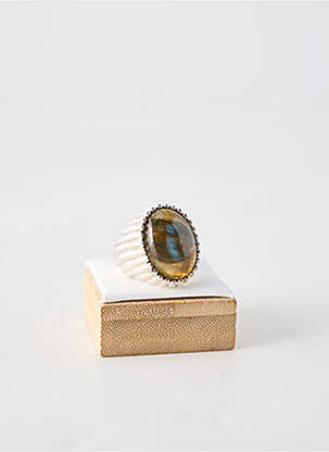 Bague ornement pierre marron CANYON femme