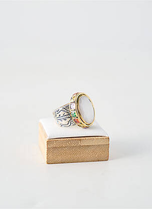Bague ornement pierre blanc CANYON femme
