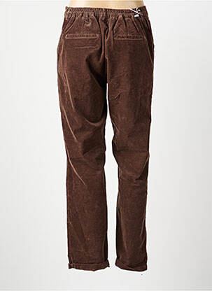 Pantalon droit taille élastique marron HAPPY femme
