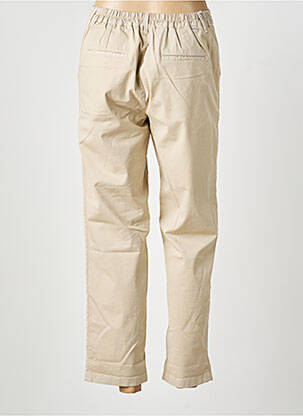 Pantalon droit taille élastique beige clair HAPPY femme