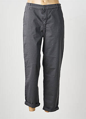 Pantalon droit taille élastique gris HAPPY femme