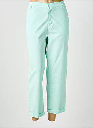 Pantalon droit taille élastique bleu HAPPY femme