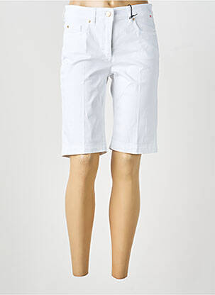 Bermuda coupe droite blanc ZRS TIMELESS femme