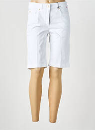 Bermuda coupe droite blanc ZRS TIMELESS femme