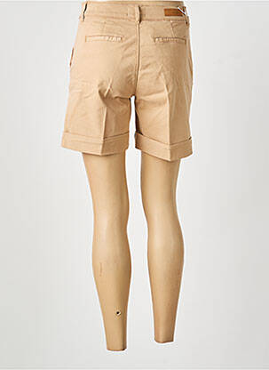 Short fermeture zippée sous rabat boutonné beige HAPPY femme