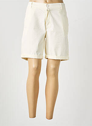 Bermuda coupe droite beige HAPPY femme