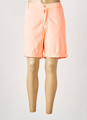 Bermuda coupe droite orange HAPPY femme