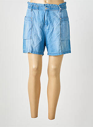 Short tissage denim bleu HAPPY femme