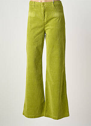 Pantalon flare stretch taille normale vert HAPPY femme