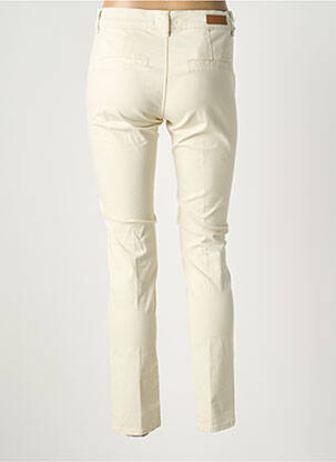 Pantalon chino tissage popeline taille normale beige HAPPY femme
