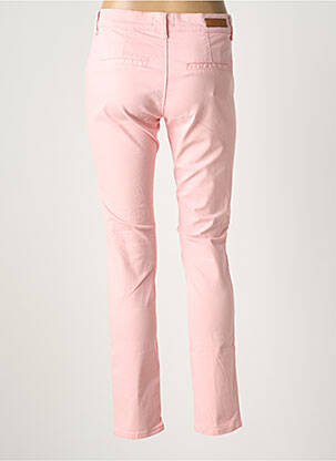 Pantalon chino tissage popeline taille normale rose HAPPY femme