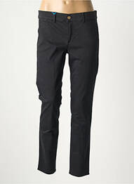 Pantalon chino tissage popeline taille normale noir HAPPY femme