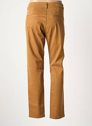 Pantalon chino tissage popeline taille normale jaune HAPPY femme
