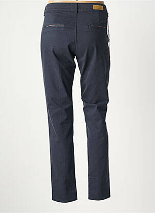 Pantalon chino tissage popeline taille normale bleu HAPPY femme