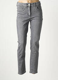 Jeans coupe slim stretch taille normale gris ZRS TIMELESS femme