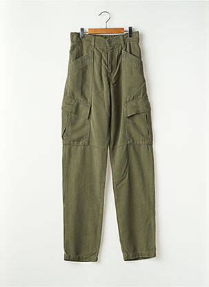 Pantalon cargo taille haute taille haute vert HAPPY femme