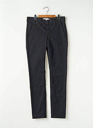Pantalon chino tissage popeline taille normale noir HAPPY femme