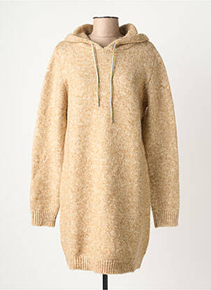 Robe mi-longue manches longues manches longues beige LPB femme