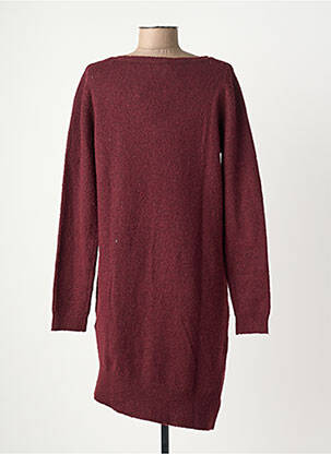 Robe pull coupe droite manches longues rouge LPB femme