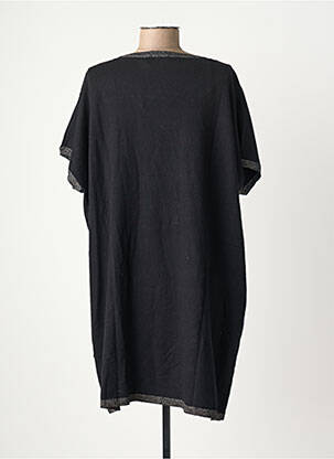 Robe pull coupe droite manches courtes noir LPB femme