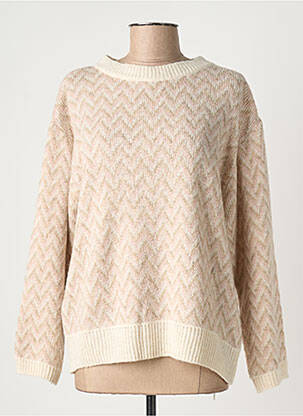 Pull resserrée sur le bas manches longues beige PAKO LITTO femme