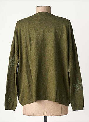 Pull col v manches longues vert LPB femme